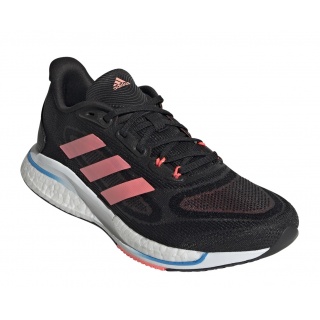 adidas Supernova+ (Plus) black/coral red cushioning running shoes for women